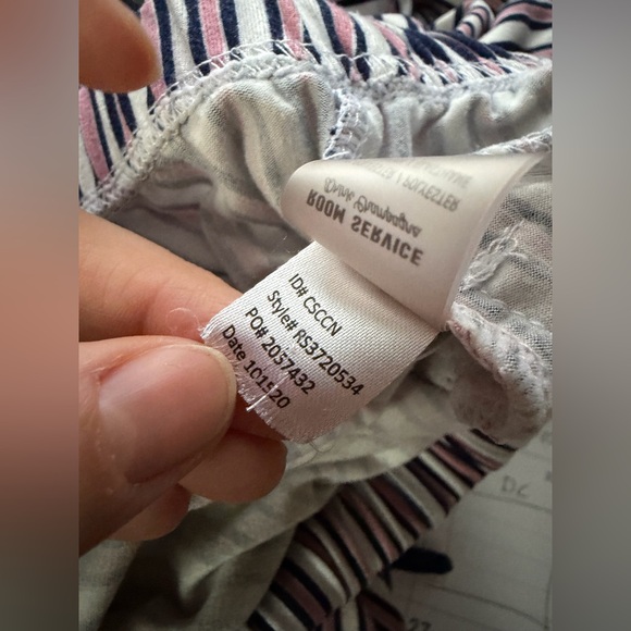 ROOM SERVICE Cozy Cool Pajamas In Cameo/ Ink/ Pink Stripe - Picture 7 of 15